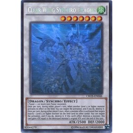 YU-GI-OH! - Clear Wing Synchro Dragon (CROS-EN046) - Crossed Souls - Unlimited Edition - Ghost Rare