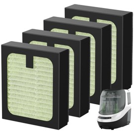 4 Pack HEPA Filter Replacement for Baby Brezza Baby Bottle Washer Pro, High Efficiency H13 True HEPA Filter, Air Clean Dust