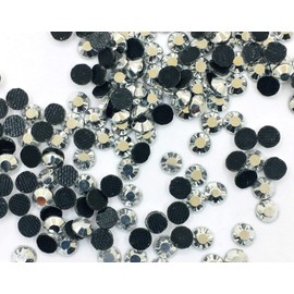 Perlin Hotfix 5 mm Flatback Back Rhinestones SS20 1440 Pieces Glass Stones Round Crystal Gemstones 4.4 ~ 5 mm, Glass