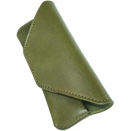 BlissLeather Glasses Case, Luxury Genuine Leather, Made in Japan, green