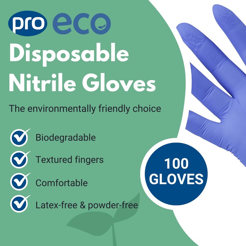 PRO UltraFLEX Bluple Biodegradable Disposable Gloves - Purple/Blue Nitrile Gloves