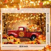 Avezano Fall Forest Red Truck Photography Backdrop Autumn Harvest Pumpkin