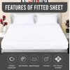 Apex Furnishings Fitted Sheet Double, White - Brushed Microfiber Plain