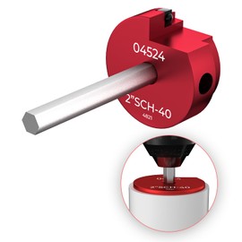 FouFrame PVC Pipe Reamer with 1-½-Inch Head Aluminum, PVC Fitting Saver Tool, PVC Socket Saver For Schedule 40 PVC Pipe, CPVC and ABS Ventilation Pipe, Drain Pipe, Water Pipe (1.5 Inch), Red