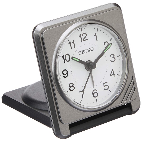 Seiko Clock, Table Clock, Alarm Clock, Analog, Small, Unit Size: 3.1 x 6.8 x 0.9 inches (7.8 x 17.2 x 2.4 cm) QQ638S