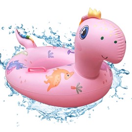 SOETDERT Baby Swimming Ring, Baby Swimming Aid with Swimming Seat, Dinosaur Inflatable Swimming Hoop, Float Children's Swimming Ring Pool, Cartoon Baby Swimming Ring for 6 Months to 3 Years