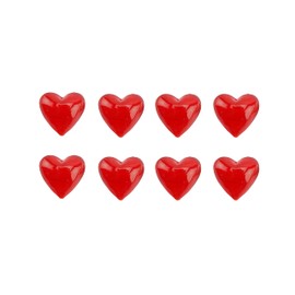 CGB Giftware | Pack of 8 Red Glass Heart Decorations | from Artisan Glass Range | GB03672
