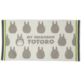 Marushin Towel Pillow Cover Ghibli My Neighbor Totoro Silhouette Cute Goods 1005043600 White Approx. H 13.4 x W 25.2 inches (34 x 64 cm)