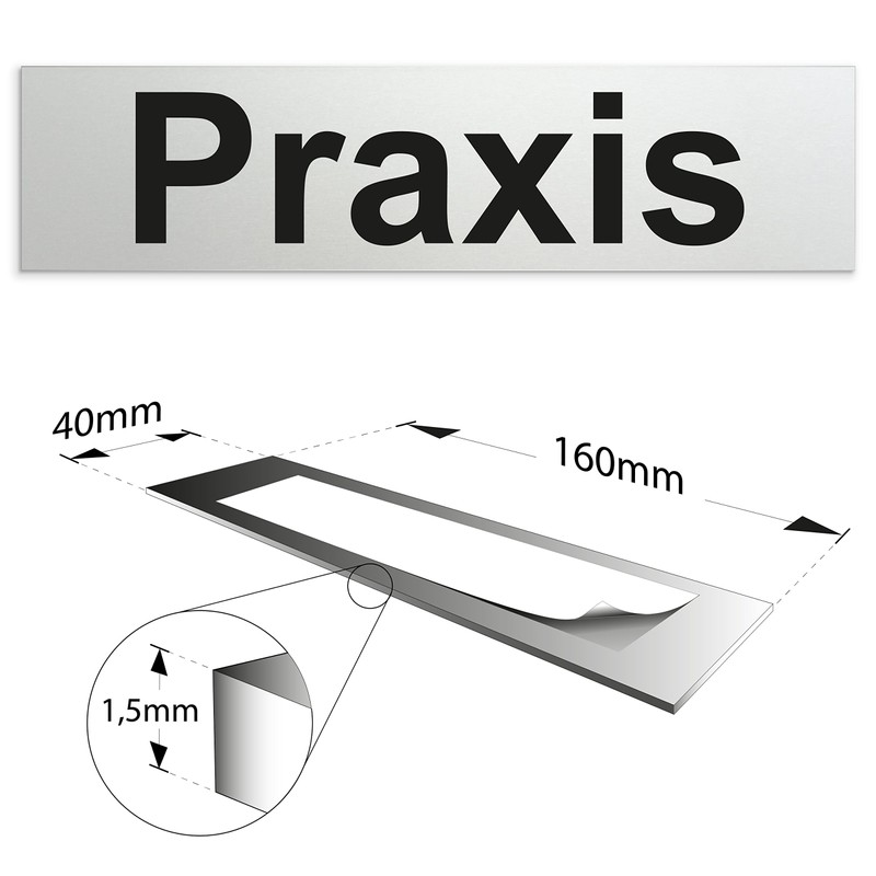 Kinekt3d Leitsysteme Sign, door sign, 160 x 40 x 1.5
