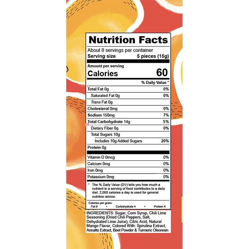 4 Pack 4oz Lip Smacking Mango: Hard candy filled with