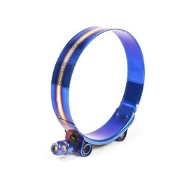 3.25" T-Bolt Hose Clamp Adjustable Stainless Steel Titanium Blue Clamp Diameter Ranger for 3.25 inch（84-92mm）#4126