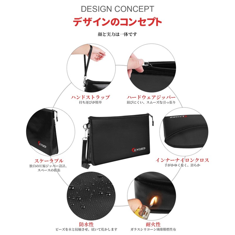 Fireproof Safe, Fireproof Bag, For Home Use, Document Case, Fireproof,