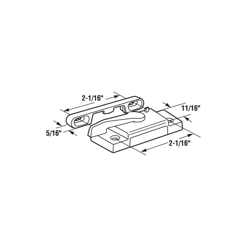 Prime-Line F 2626 Sash Lock, 2-1/16 In. Hole Centers, Right-Hand,