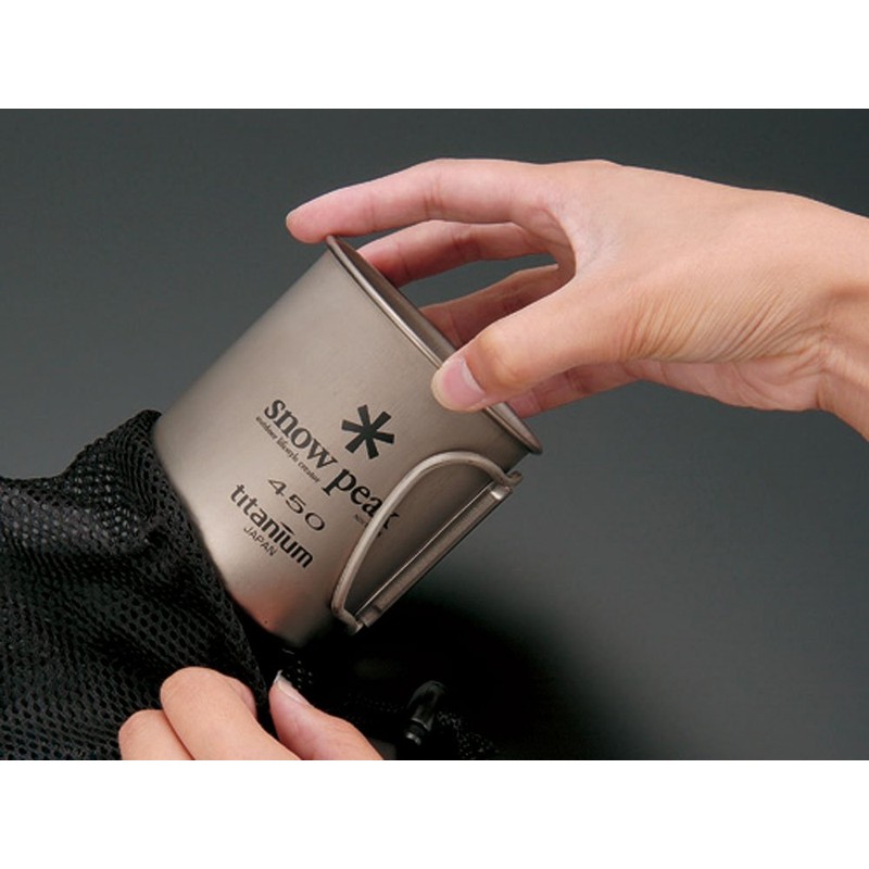 Snow Peak Titanium Single Wall Cup 600,Silver