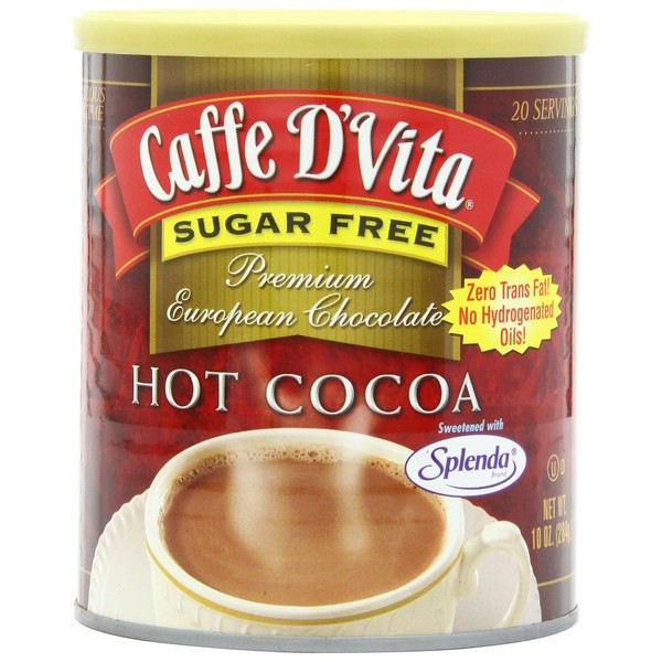 Caffe D'Vita Sugar Free Hot Cocoa, 10-Ounce Cans (Pack of 6)