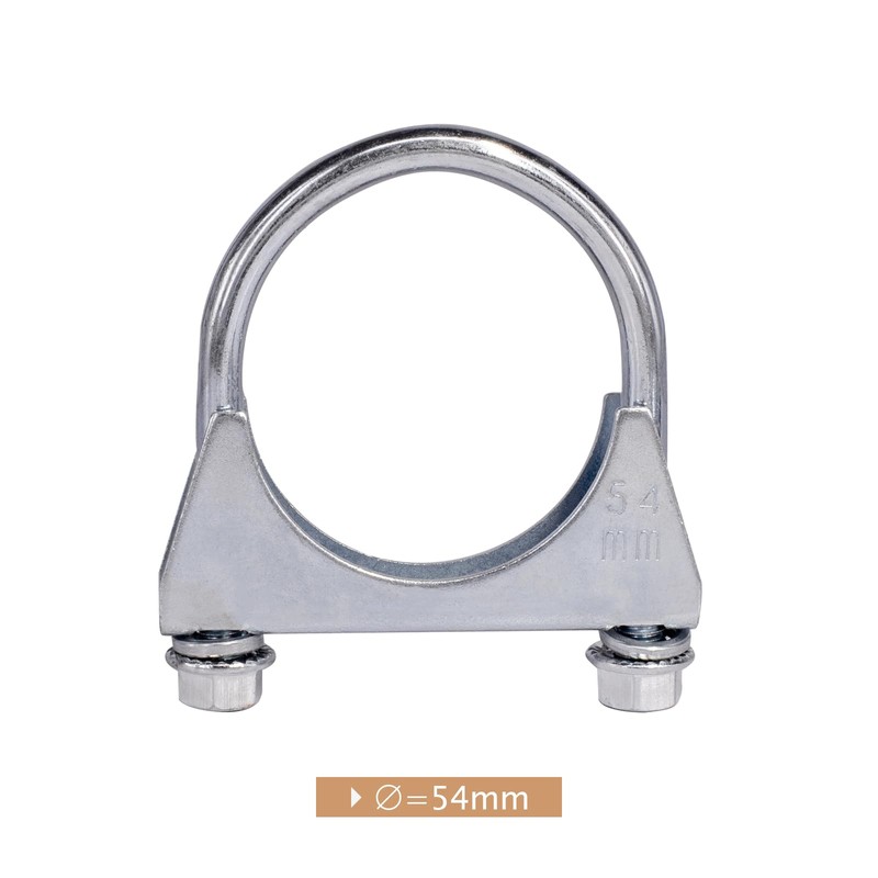 2 Piece Car Clamp M8 Pipe Clamp Ø52-80 mm Special