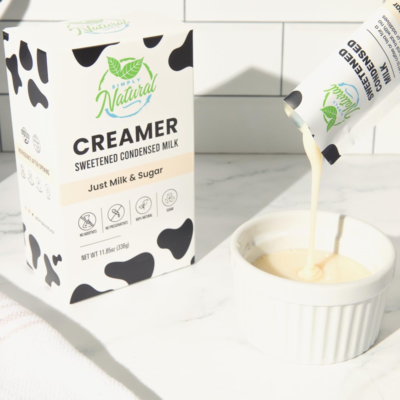 Simply Natural Sweetened Condensed Milk Creamer, 12 Single-Serve 28 gram