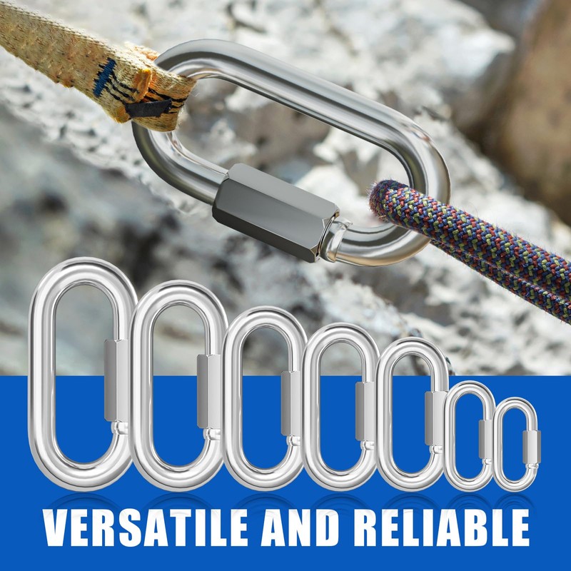 KINLINK Quick Link Chain Connector, 304 Stainless Steel 5PCS M4