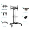 NB Mobile TV Cart, UL Listed, Rolling TV Stand with