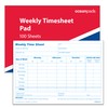 Weekly Employee Timesheet Pad, 1-Part 80gsm Paper (69530)