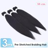 TESS 50 cm Pre Stretched Braiding Hair Black, Jumbo Braid