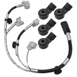 Vkinman 4Pcs 82219-0C020 Knock Sensor with Harness, Replacement for Toyota Tundra 5.7 2007-2021 Replacement for Sequoia 5.7 2008-2022, Replaces 89615-20090 8961520090