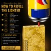 Refillable Butane Lighter, Soft Flame Lighter, Side Slide Ignition, Classic