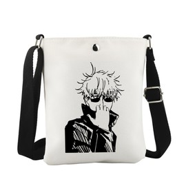 WCGXKO JJK Anime Inspired Crossbody Bag Cartoon Anime Gift for Japanese Animation Fans (Anime Cro)