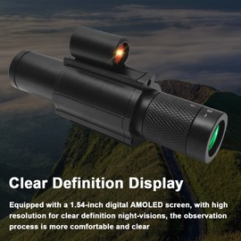 Portable Monocular Night-Visions Sight Device Day Night Use Telescopes 1.54inch Display Photo Taking Video Recording Digital Video Camera for Fishing Boating Wildlife Observation