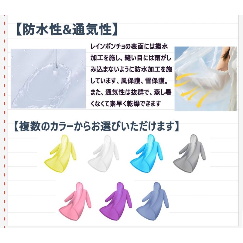 Bombinate Raincoat, Storage Bag Included, Hat, Rain Poncho, Unisex, Translucent,