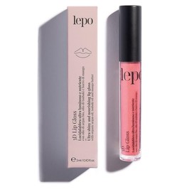 LEPO | 3D Lip Gloss, ultra-heller und pflegender Lipgloss, Nr. 04 Himbeere, mit Bio-Arganöl, Tsubaki-Öl und Mangobutter