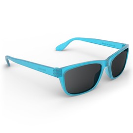 DresdenGO Classic Rectangle Polarised Sunglasses with UV Protection, Azure Blue, Medium, Ultra Lightweight for Men & Women