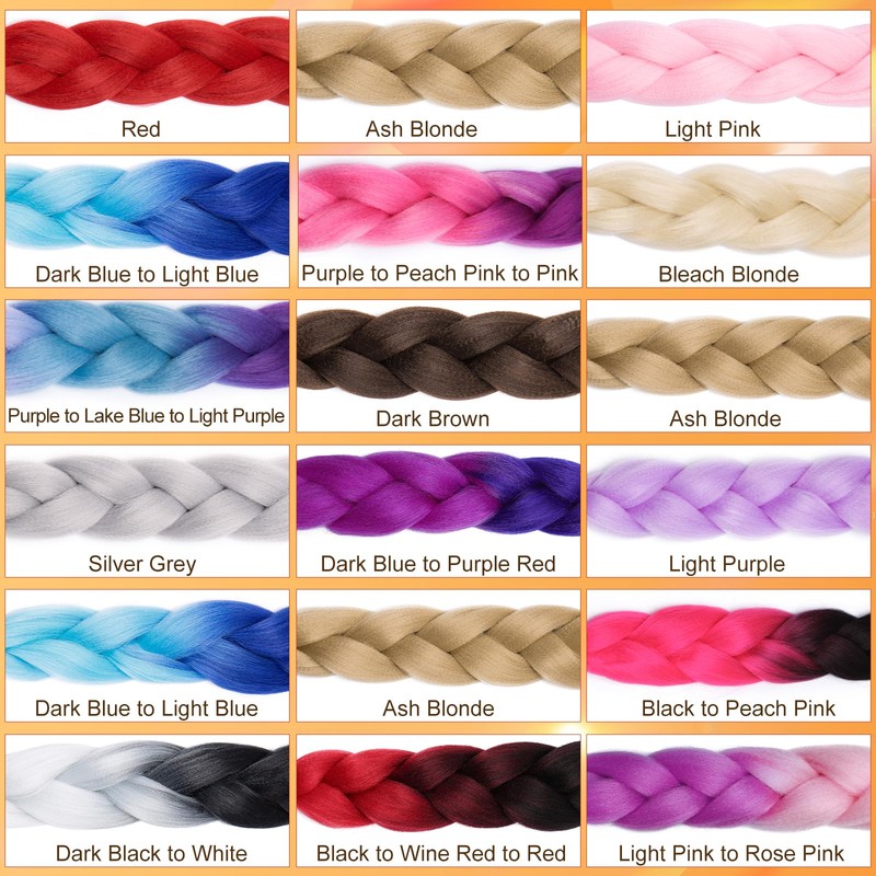 1 x 60 cm 2-4 Tones Ombre Braiding Hair Jumbo