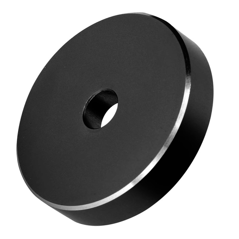 45 RPM Record Adapter, Large Hole Conversion Sheet Black Clamp