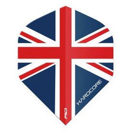 RED DRAGON Hardcore XT Union Jack Extra Thick Standard Dart Flights - 5 sets Per Pack (15 Dart Flights in total)