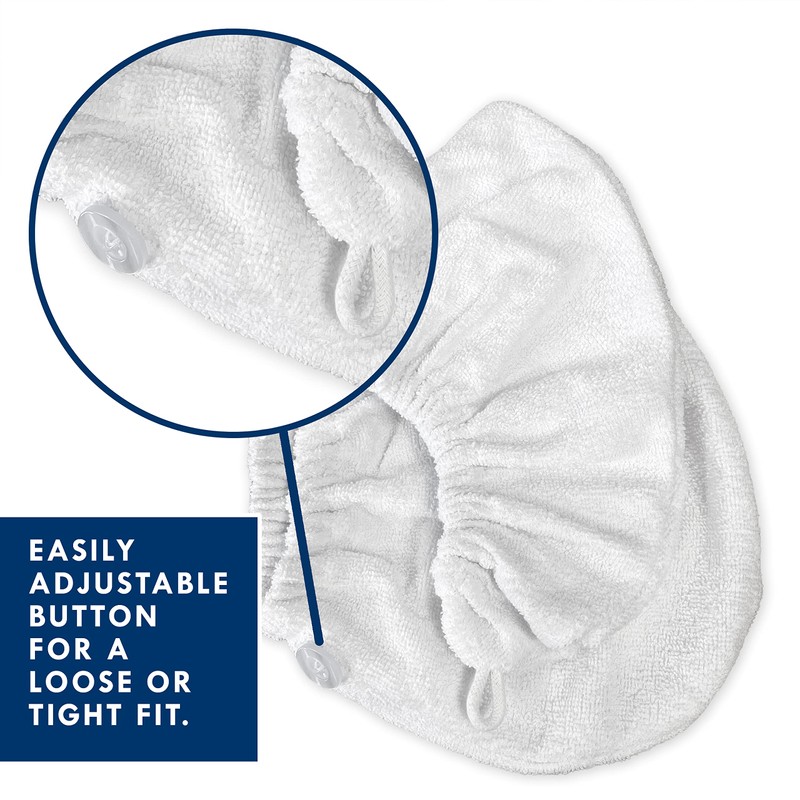 Allure 2 Pack Hair Towel Wrap 100% Cotton - Soft,