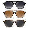 GRFISIA Retro Aviator Sunglasses for Women Men Square Frame Rectangle