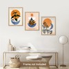 SIGNWIN Poster Set Mid-Century Orange & Blue Forest Plant Silhouette