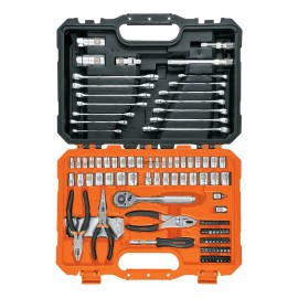 Juego De 119 Herramientas 1/4 Y 3/8 Mixtas TRUPER SET-124 Color Naranja