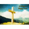 Religious Easter Greeting Card - Landscape