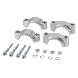 Set: CNC Klemmstücke für Schutzblech mit Schrauben, Silber eloxiert - für Simson S50, S51, S70, SR50, SR81