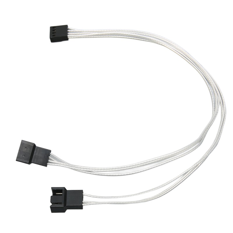 4pcs PWM Fan Extension Cable 4 Pin Silver Coated Copper