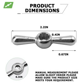 PP806-15 01-5097 Metal Outside Faucet Hose Bibb Tee Handle,Spigot Handle Replacement,Lawn Hose Nozzle Tee Handle,Hose Tap Tee Handle,Hose bib Handle Replacement,12 Point Broach(4pack)