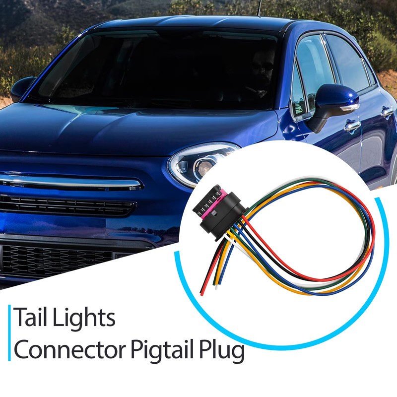 Tail Lights Connector Pigtail Plug Wire Harness Compatible with Fiat