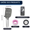 High Water Pressure Shower Head - Rain Shower with 8