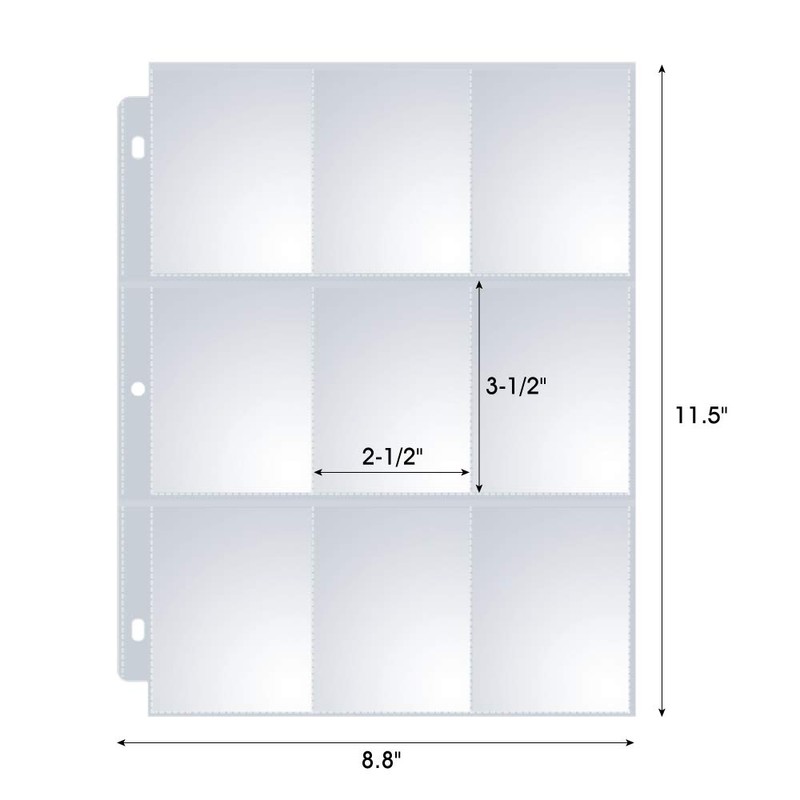 36 Pack 9 Pocket Page Protectors, Sooez Trading Card Sleeves