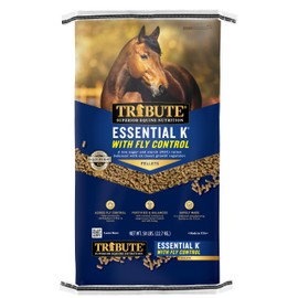 TRIBUTE Essential K Ration Balancer Horse Feed with Fly Control, 50 lb Bag