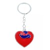 Unbranded Red Heart Purple Hat Charm Keychain Key Ring Society