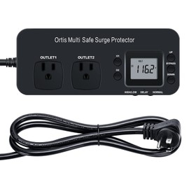 Ortis Double Outlet RV Appliance Surge Protector (Black)