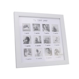 Fdit 12 Months Baby First Year Photo Frame, Baby First Year Photo Frame for Baby Growth Records, Keepsake Frame
